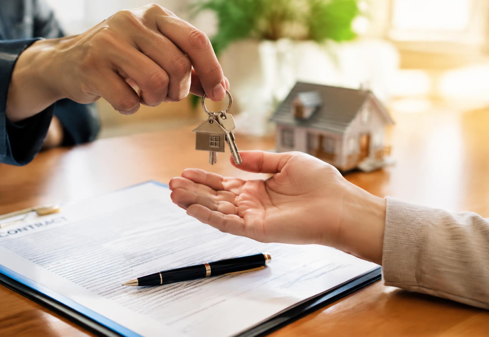 Keys handed over at a closing